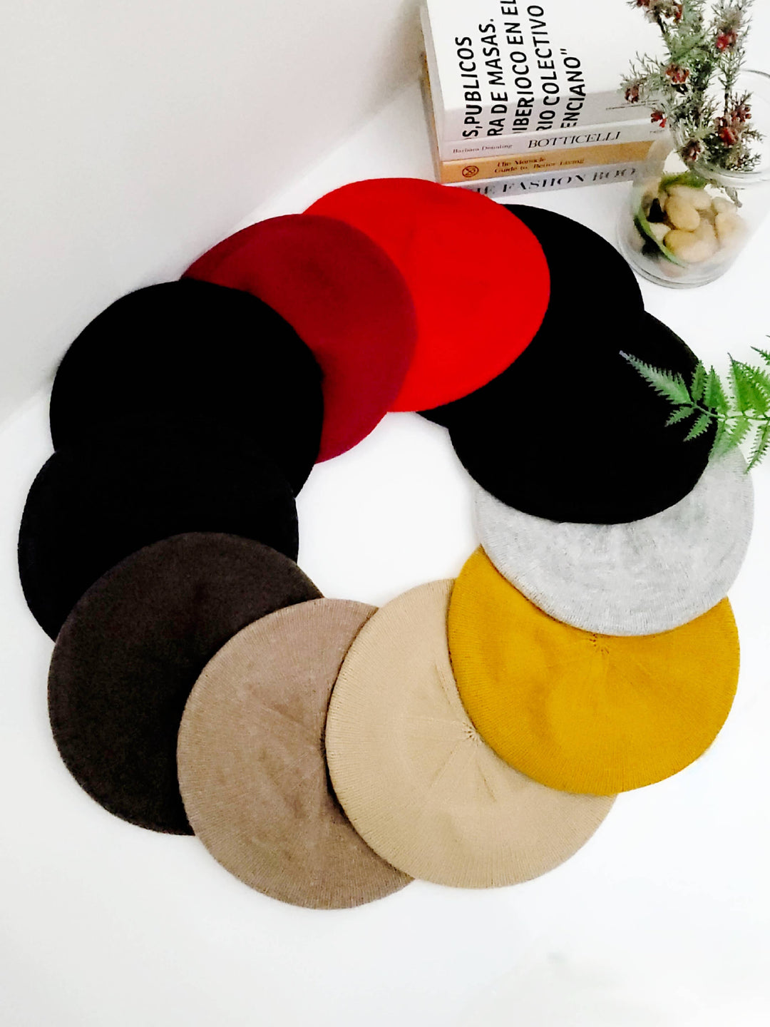 100%  Solid Wool French Beret