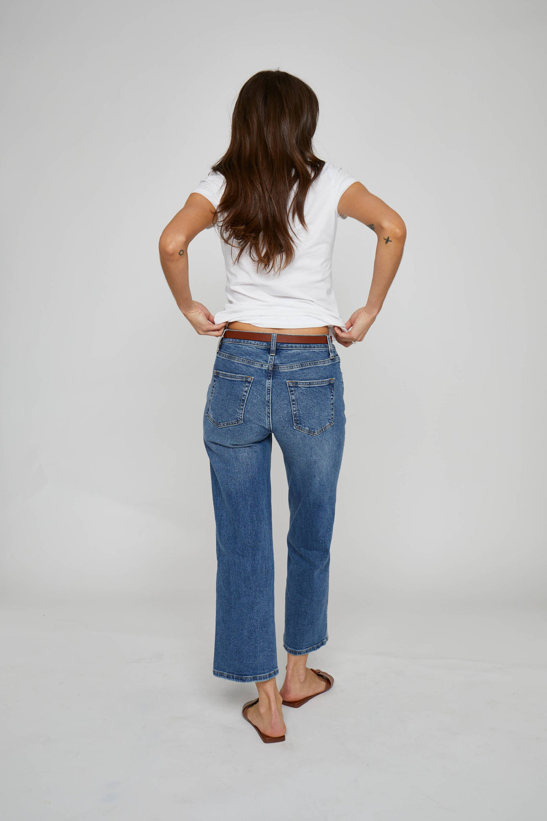 Addington Ankle Crop Mid Rise Jean, Vintage Worn