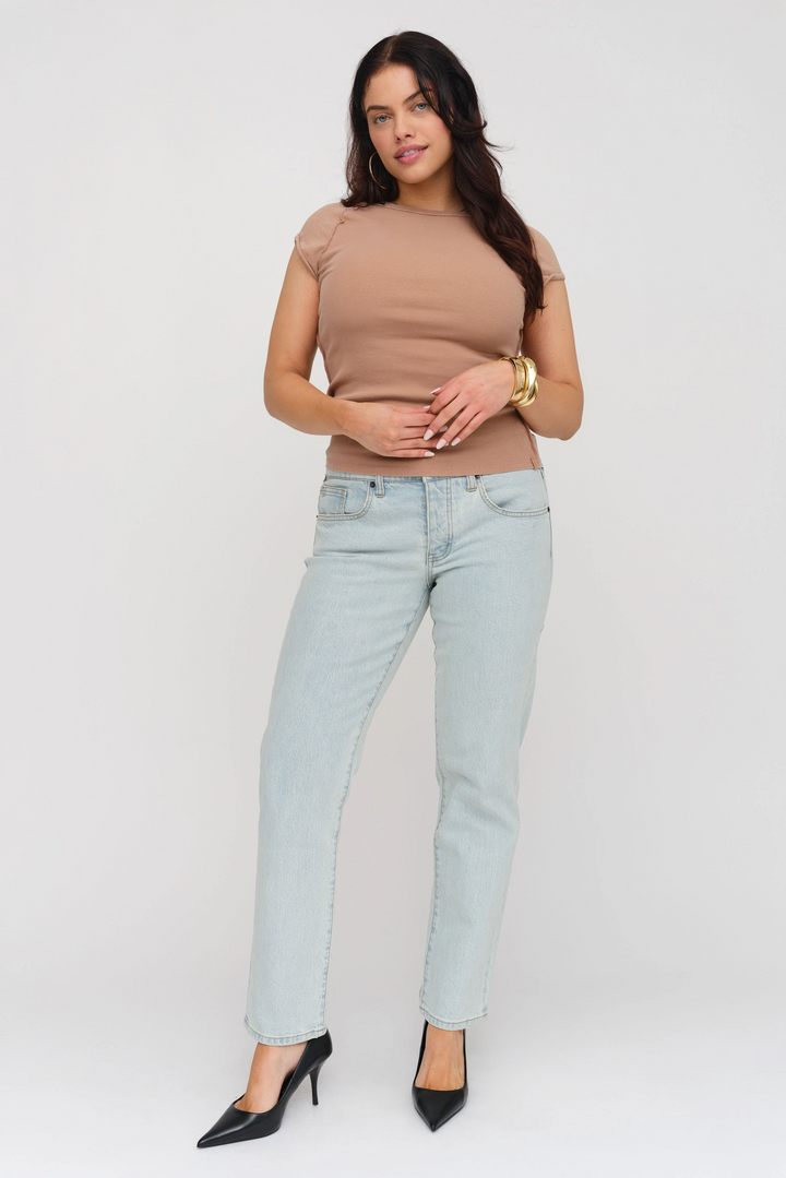 Chester Low Rise Slim Straight Bleached Indigo