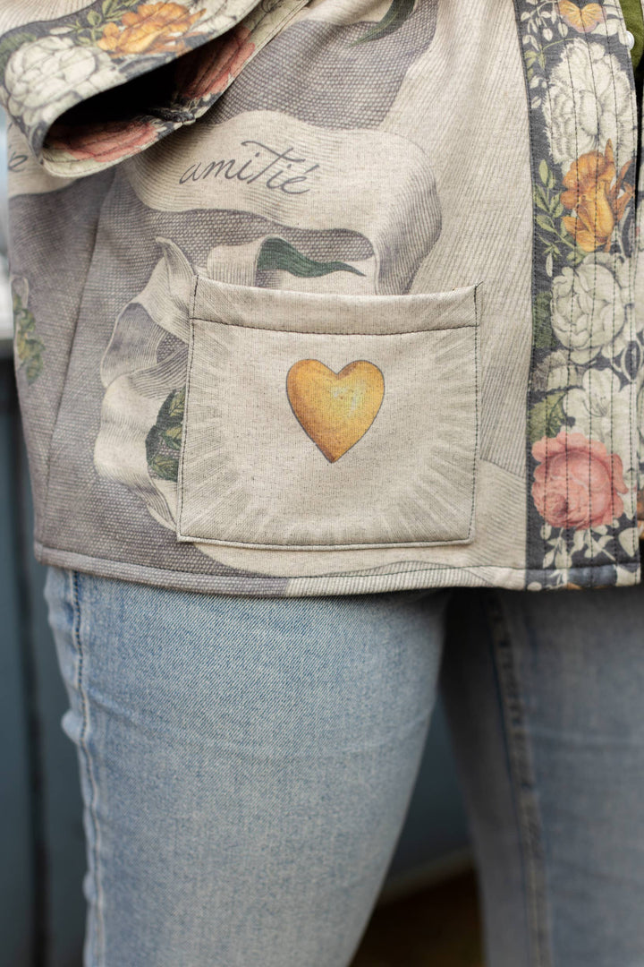 Take My Hand Fleece Cottage Cardigan Kimono Jacket