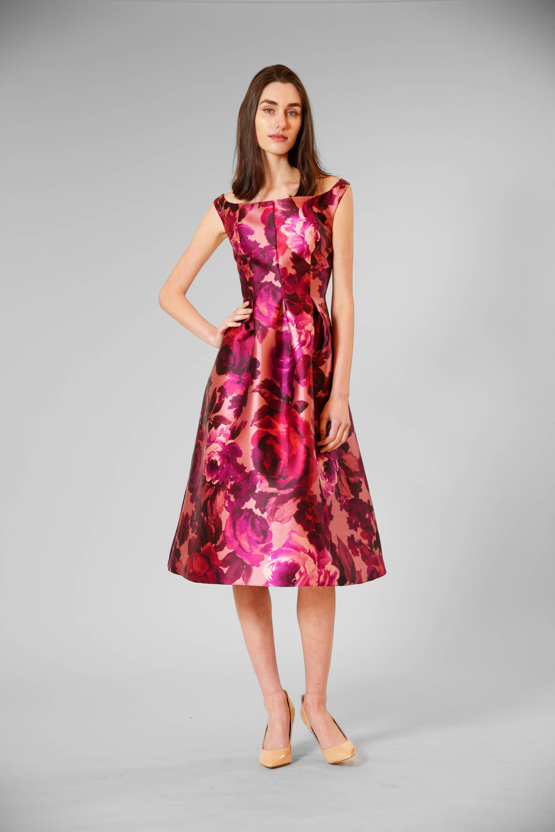 Off The Shoulder Boat Neck Evening Dress