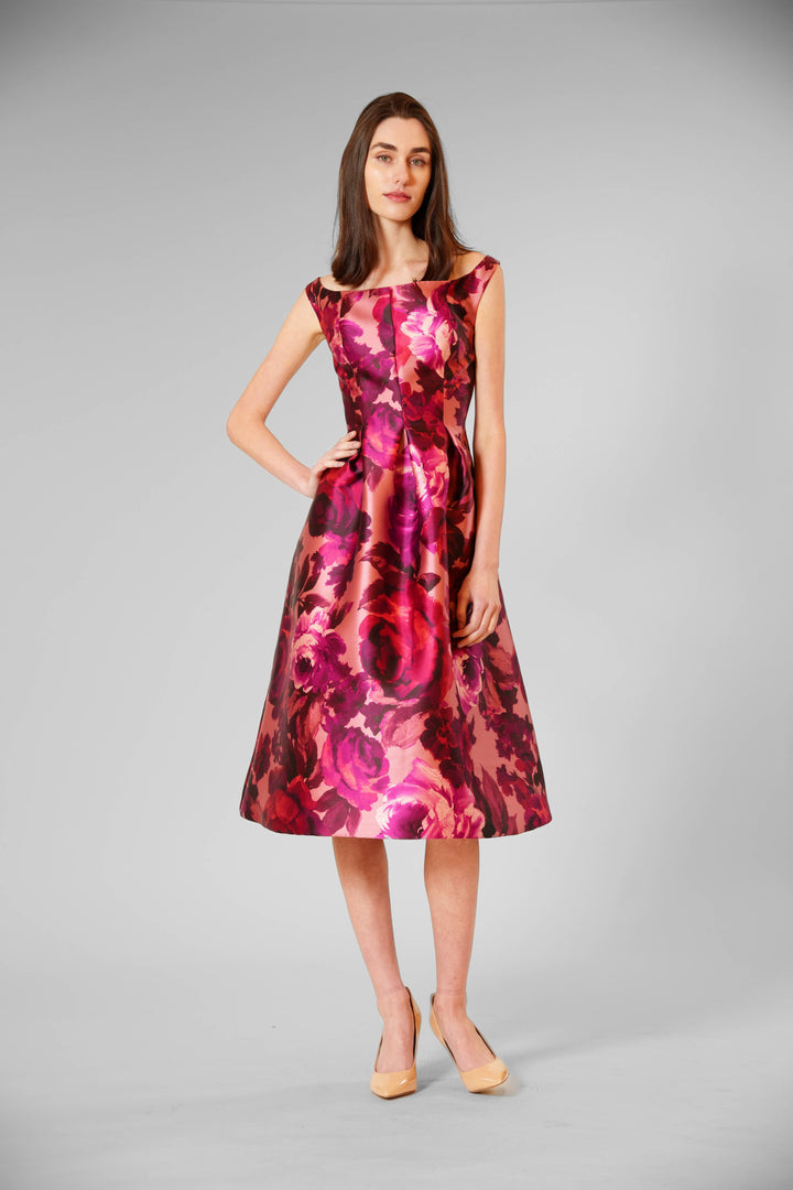 Off The Shoulder Boat Neck Evening Dress