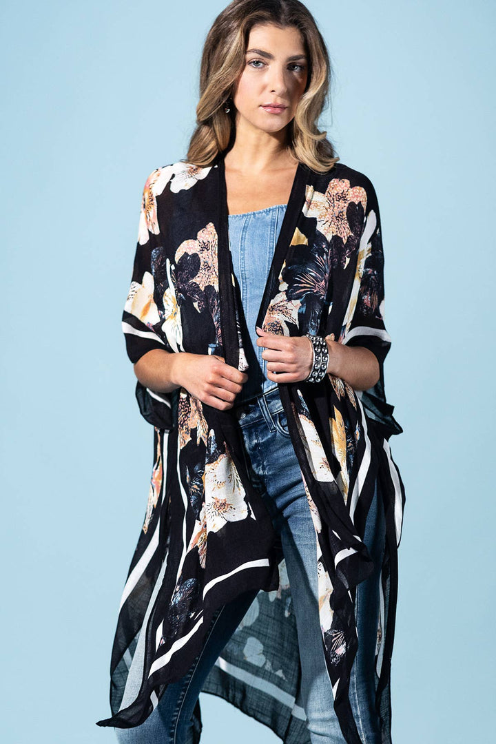 Moonlit Floral Kimono