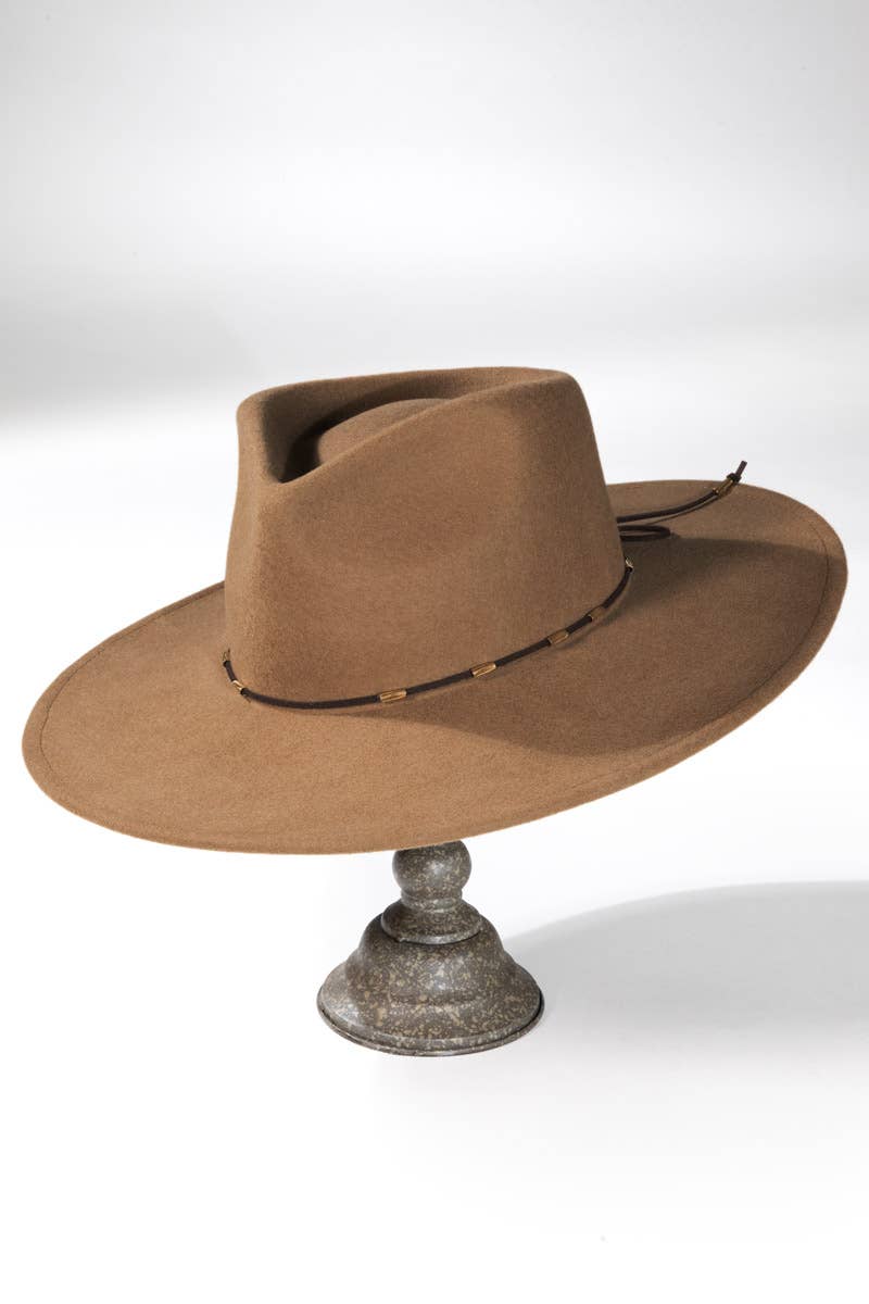 100% Wool Delicate Trim Panama Hat