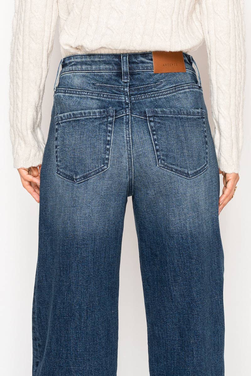 Inseam Transfer Tummy Control High Rise A-Wide Jeans