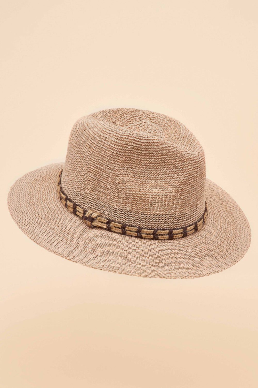 Natalie Hat - Natural with Rope Band