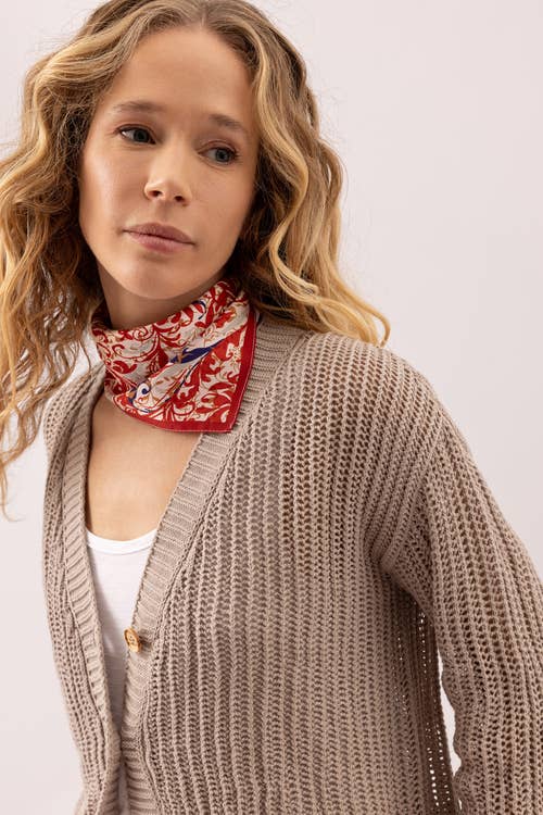 Knit Cardigan with V-Neck