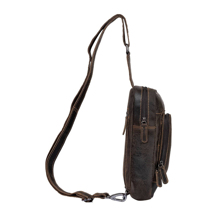 Leather Crossbody Bag Hamilton - Brown