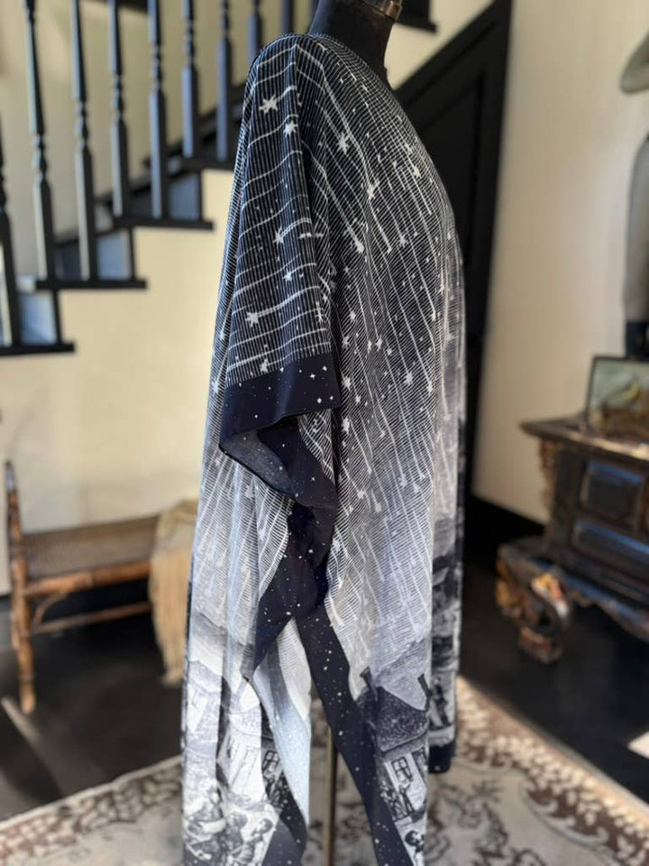 The Stargazer Goddess Duster Kimono w/ Celestial Print