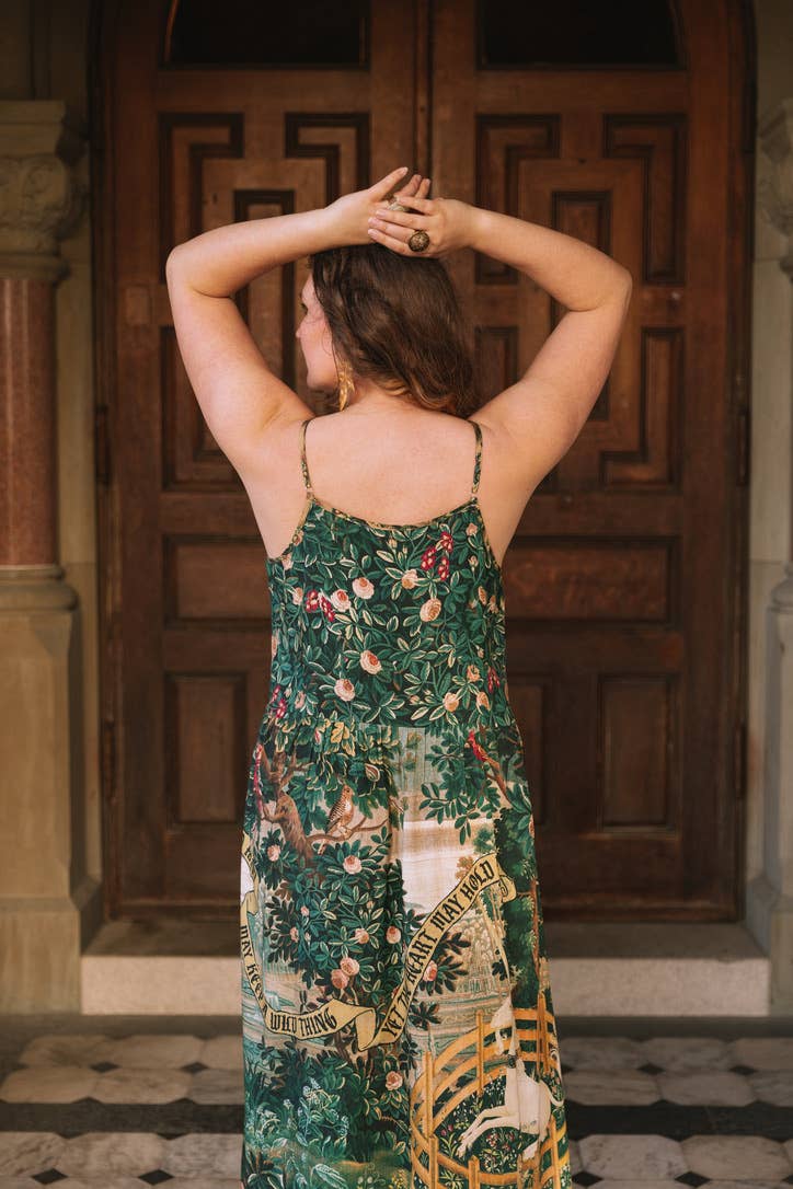 Wildheart Bohéme Long Maxi Slip Dress w/ Unicorn & Castle