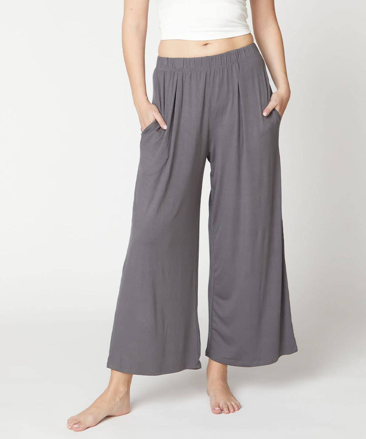 Bamboo Ankle Length Wide Pants