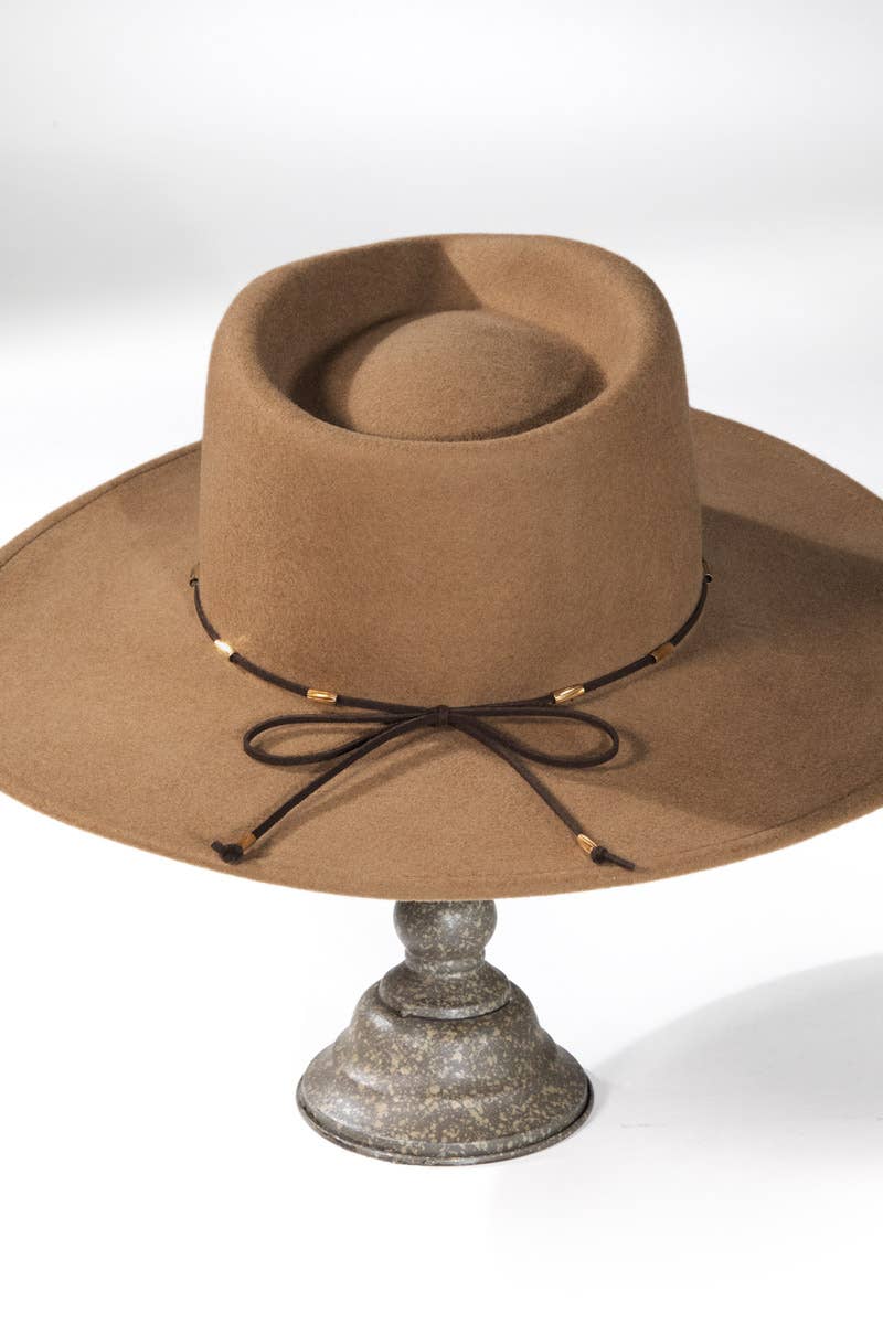 100% Wool Delicate Trim Panama Hat