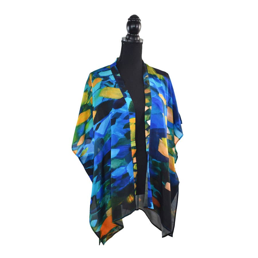 Oregon Painterly Brushstroke Kimono