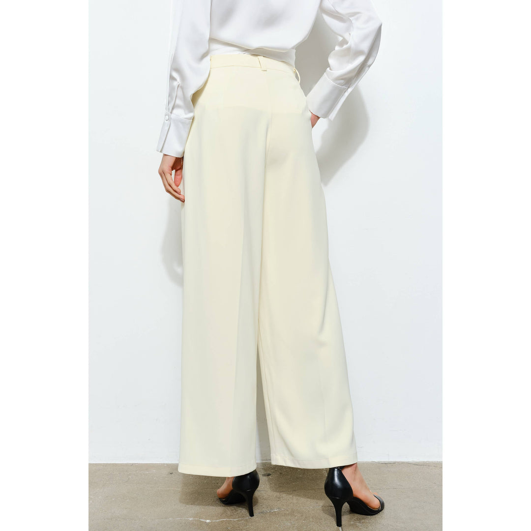 High Waist Tailored Wide-Leg Trousers