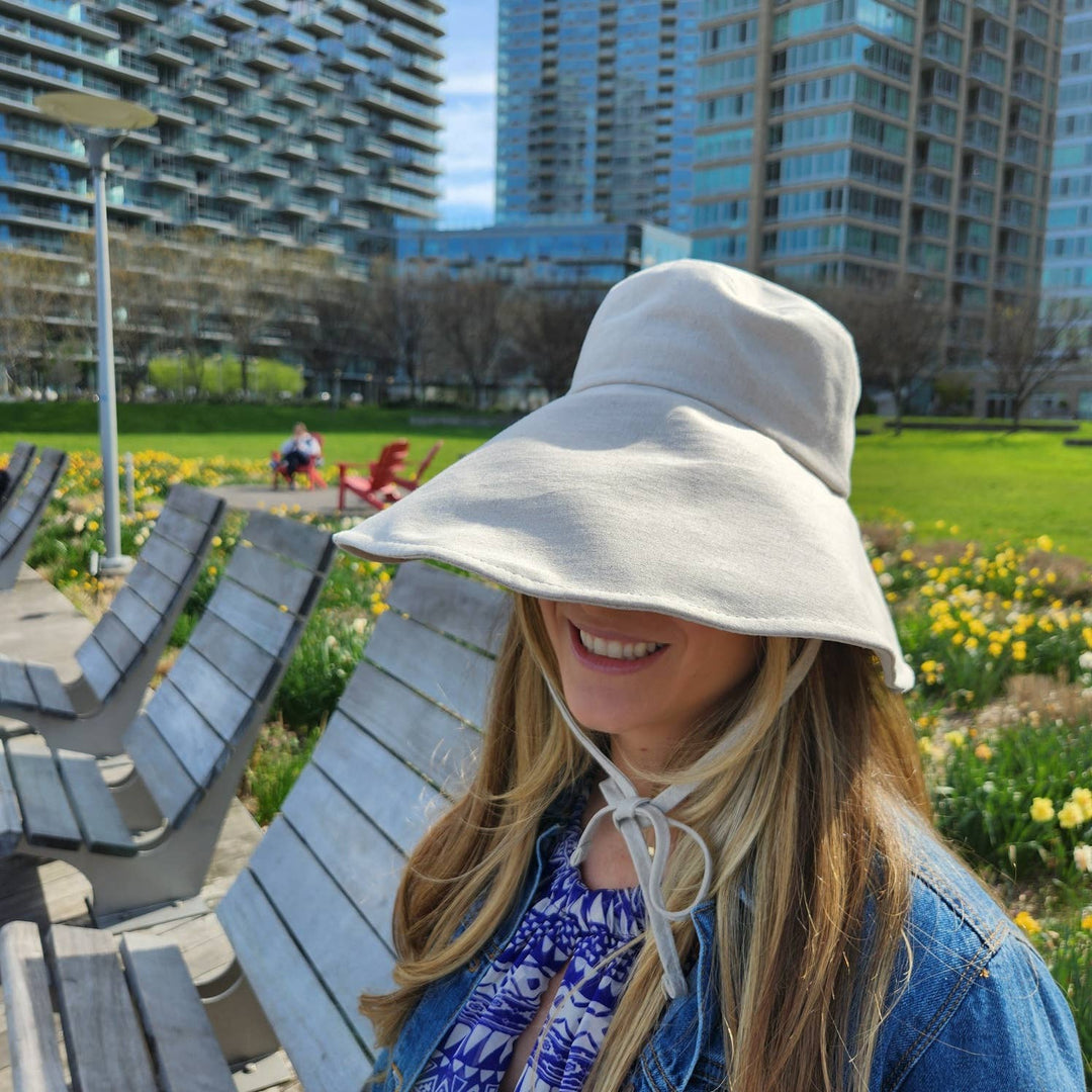 Wide Brim Linen Cotton Bucket Hat