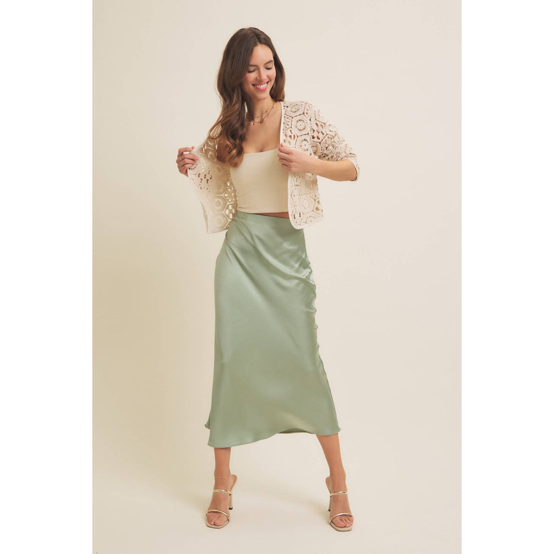 Open-Front Cotton Crochet Lightweight Cardigan