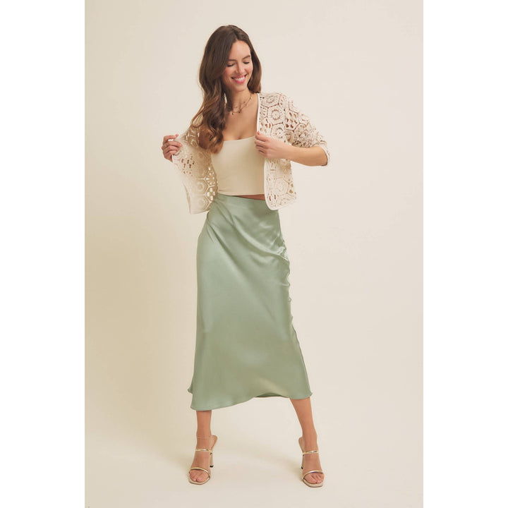 Open-Front Cotton Crochet Lightweight Cardigan