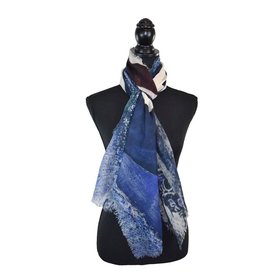 Kenya Tribal-Inspired Narrow Wool Scarf