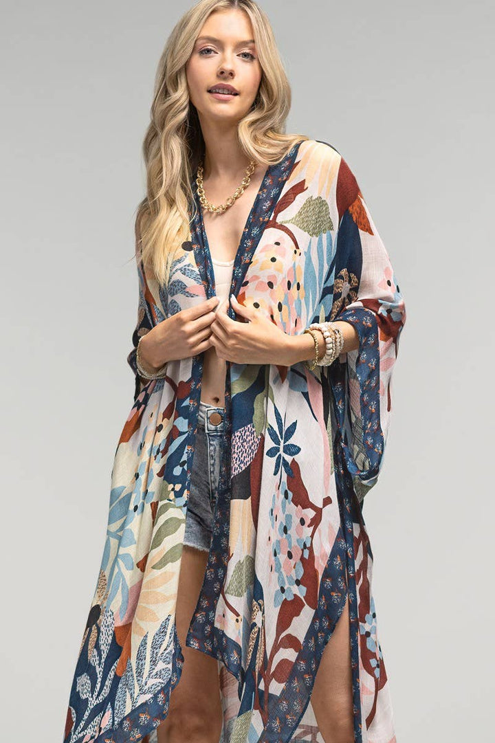 Botanical Floral Kimono