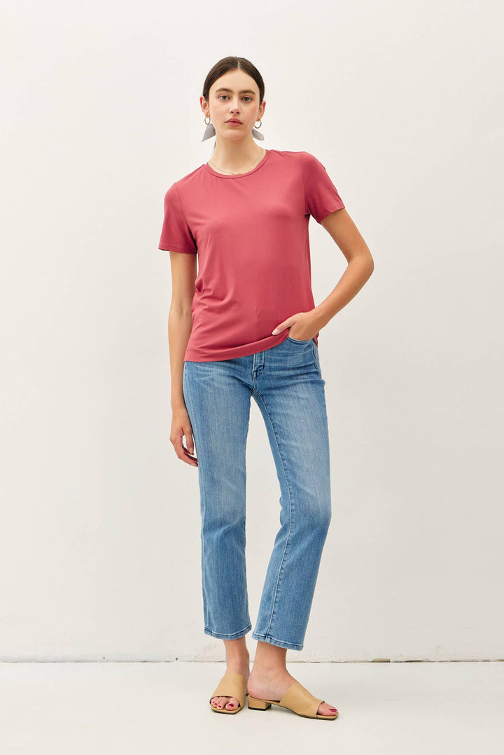 Bamboo/Modal Basic Round Neck T-Shirt