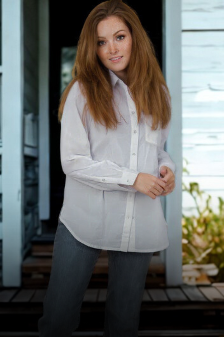 Good Boyfriend Shirt- Classic White