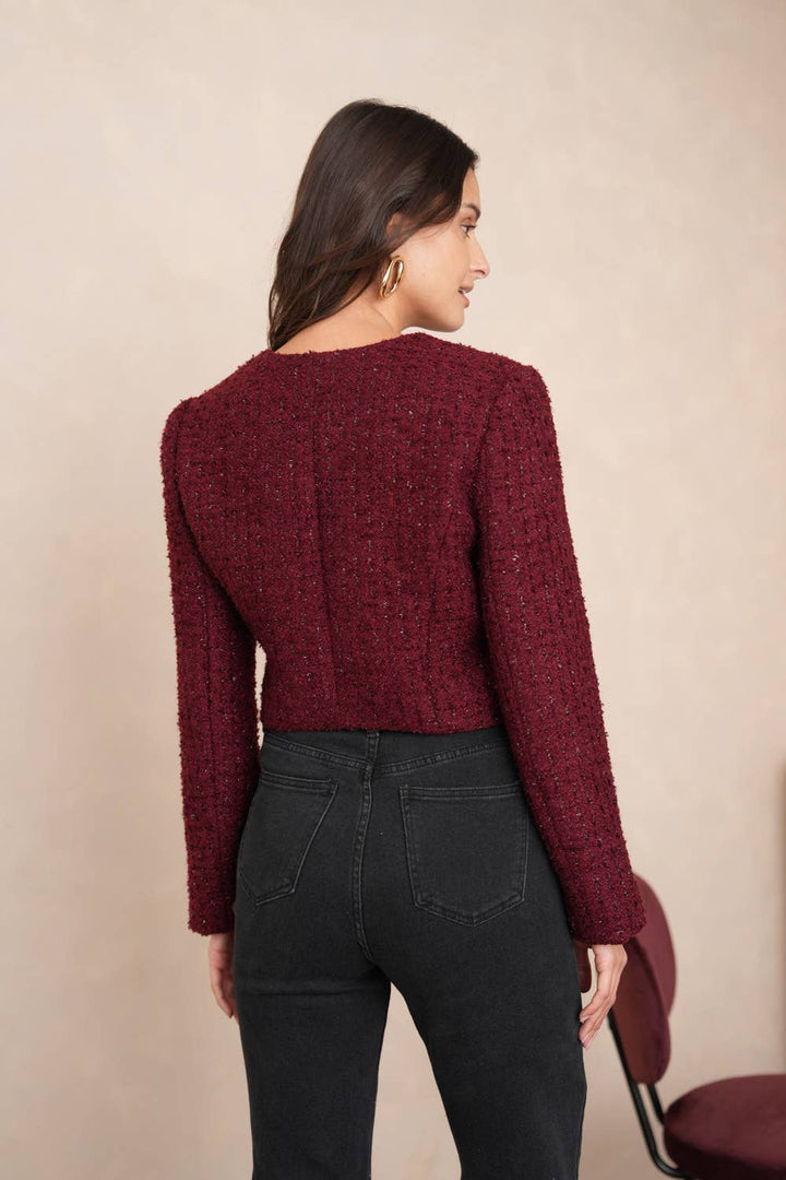 Jenny Short Jacked in Sequined Tweed