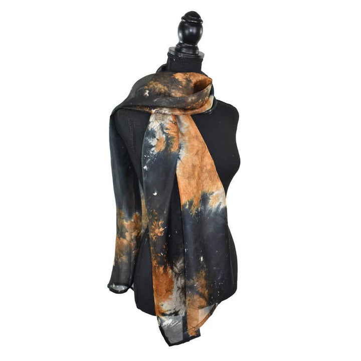 Calypso Tie Dyed Silk Scarf Handmade