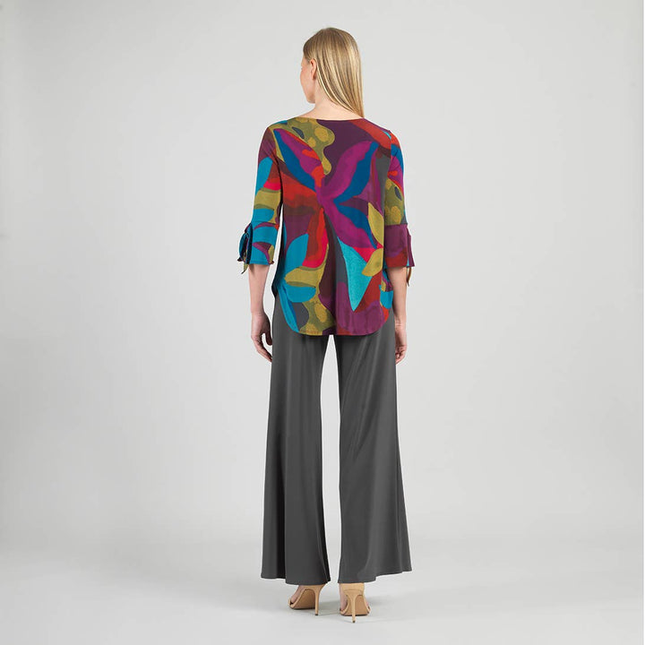 Multi Color Soft Knit Scoop Tunic