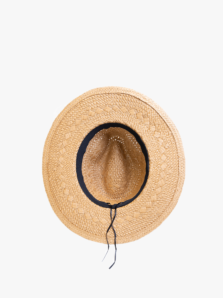 Hartley Straw Fedora w/ Leather Band