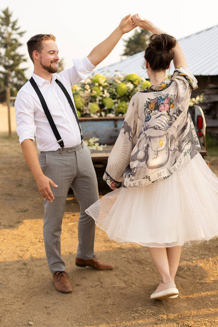 Take My Hand Pixie Duster Cropped Kimono w/ Hands