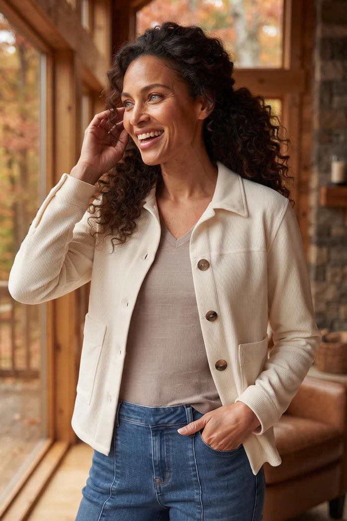 Corded Velour Camp Jacket