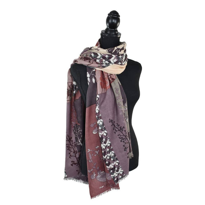 Kamila Mixed Motif Wool Scarf
