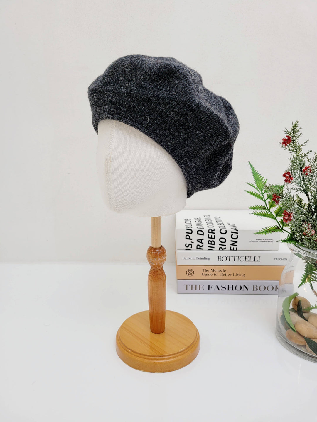 100%  Solid Wool French Beret
