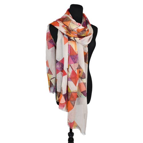 Quadratic Cotton Geo Scarf