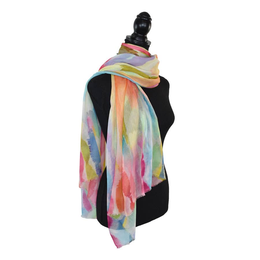 Spaulding Watercolor Pastel Scarf