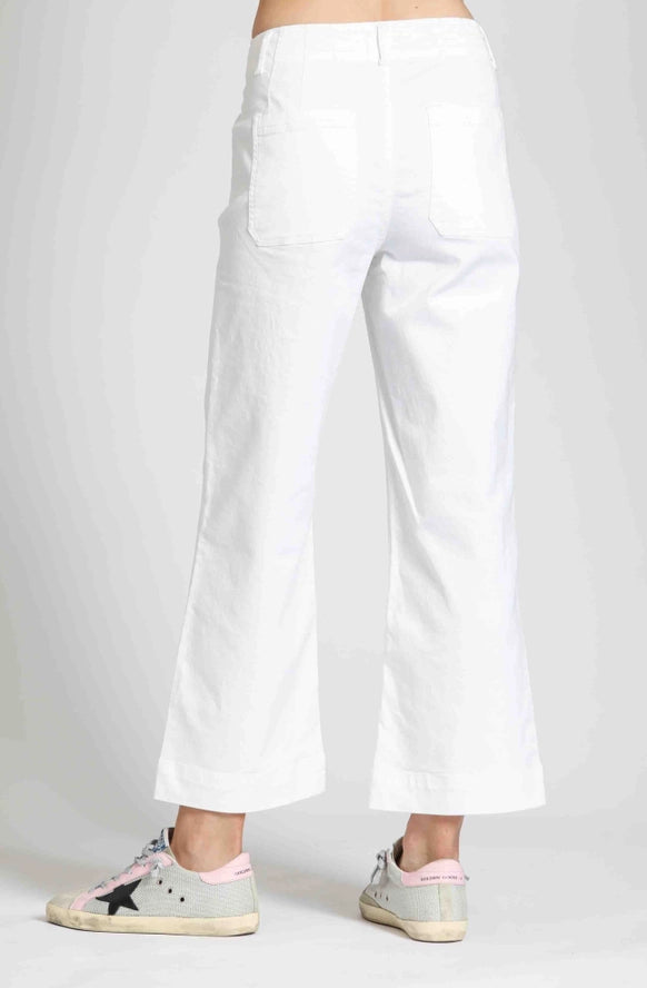 Crop Wide Leg Jean with Patch Pockets