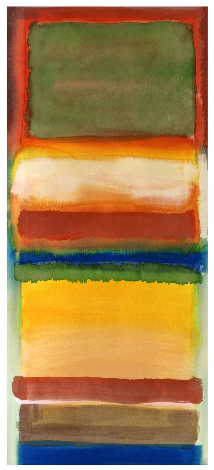 Rothko Style Travel Wrap/Scarf in Silk/Wool Blend