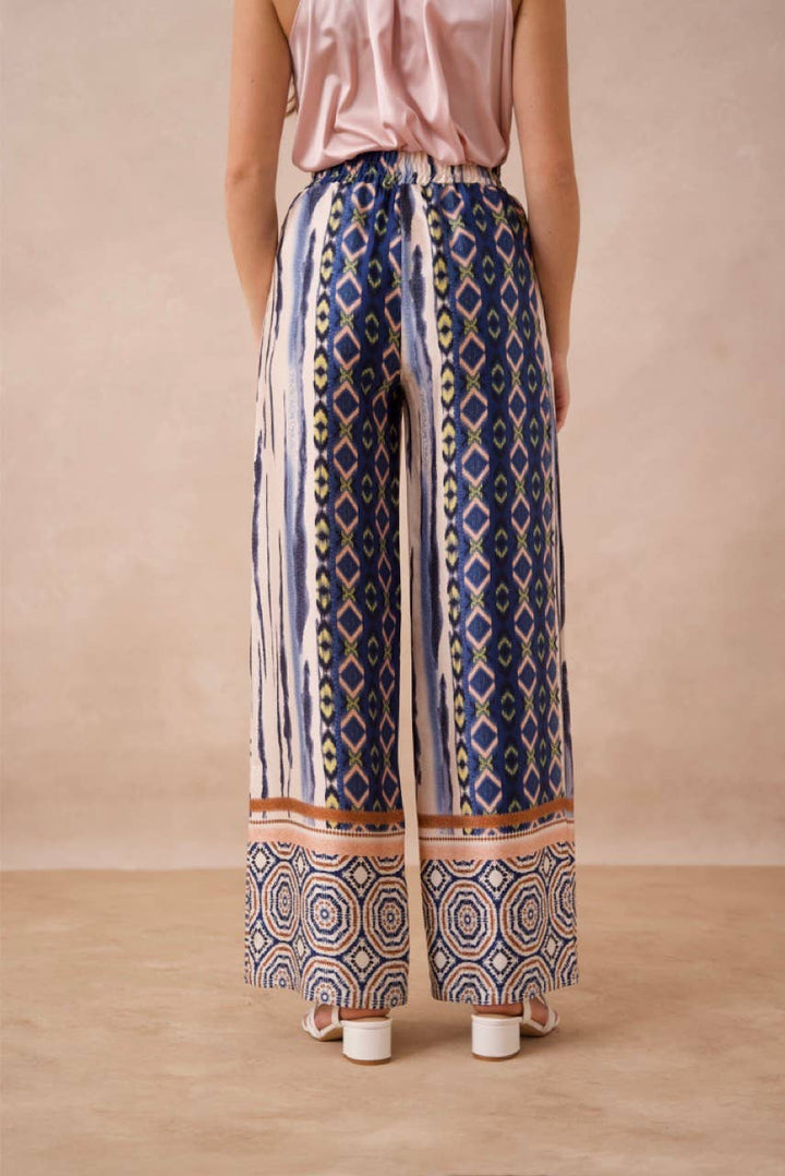 Patchwork Print Palazzo Pants