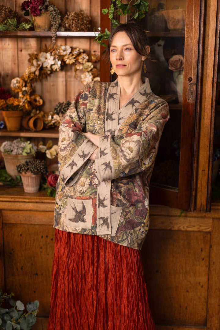 Golden Hour Fleece Cottage Cardigan Kimono Jacket
