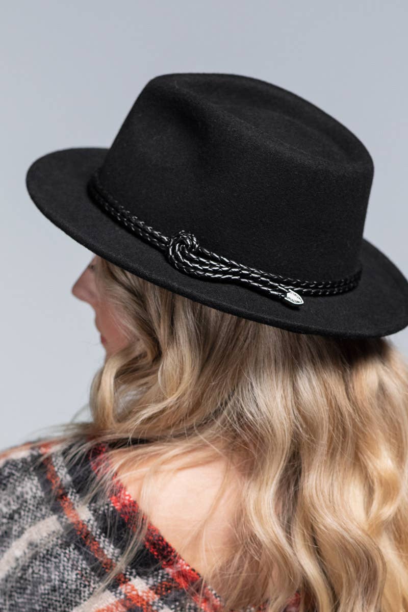 100 Percent Wool Knotted Double Braided Fedora