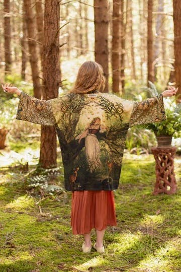 The Dawning Matineé (mid-length) duster w/ Ophelia & Fawns