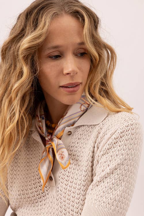 Knit Sweater With Polo Collar