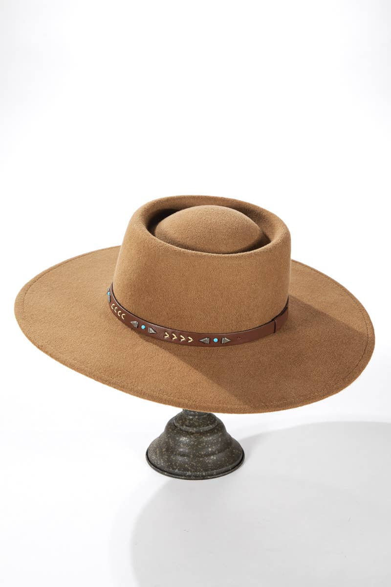 100 Percent Wool Navajo Inspired Boater Hat