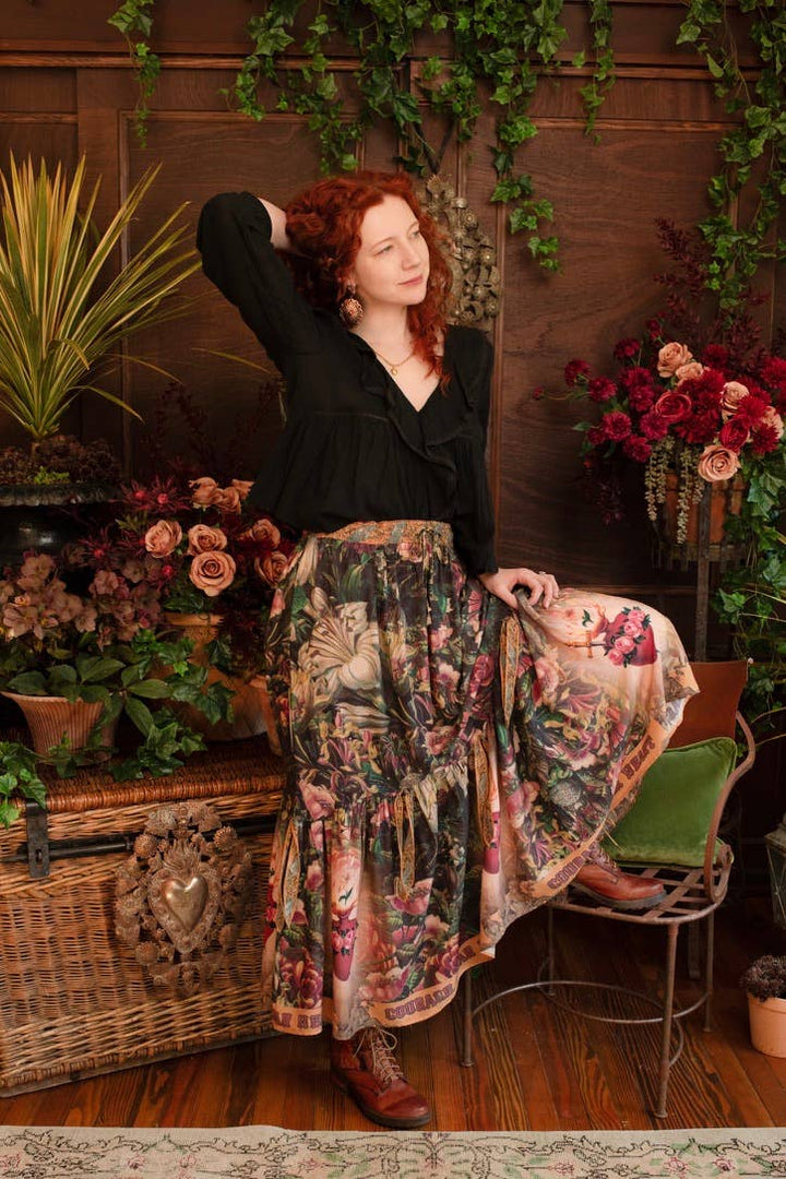 Courage Dear Heart Atelier Skirt w/ Floral Print