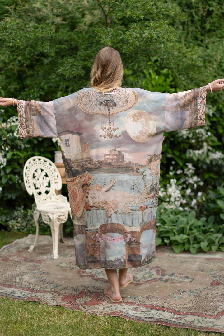 Imaginarium Opera Duster Kimono Robe with Moon long length