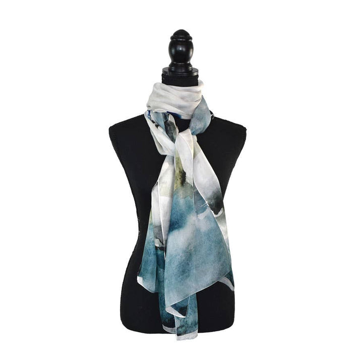 Katie Floral Still-Life Silk Scarf