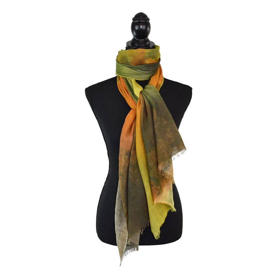 Landry Abstract Cotton Blend Scarf
