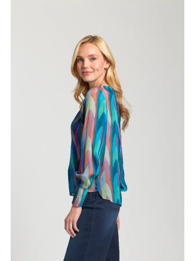 Terrific Turquoise Multi Blouse