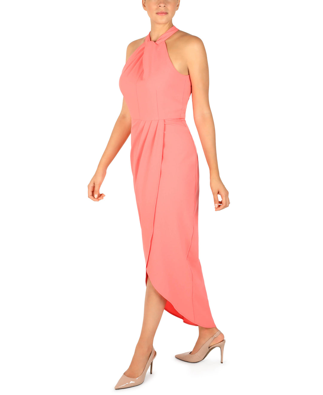 Julia Jordan Knot Neck Maxi Dress