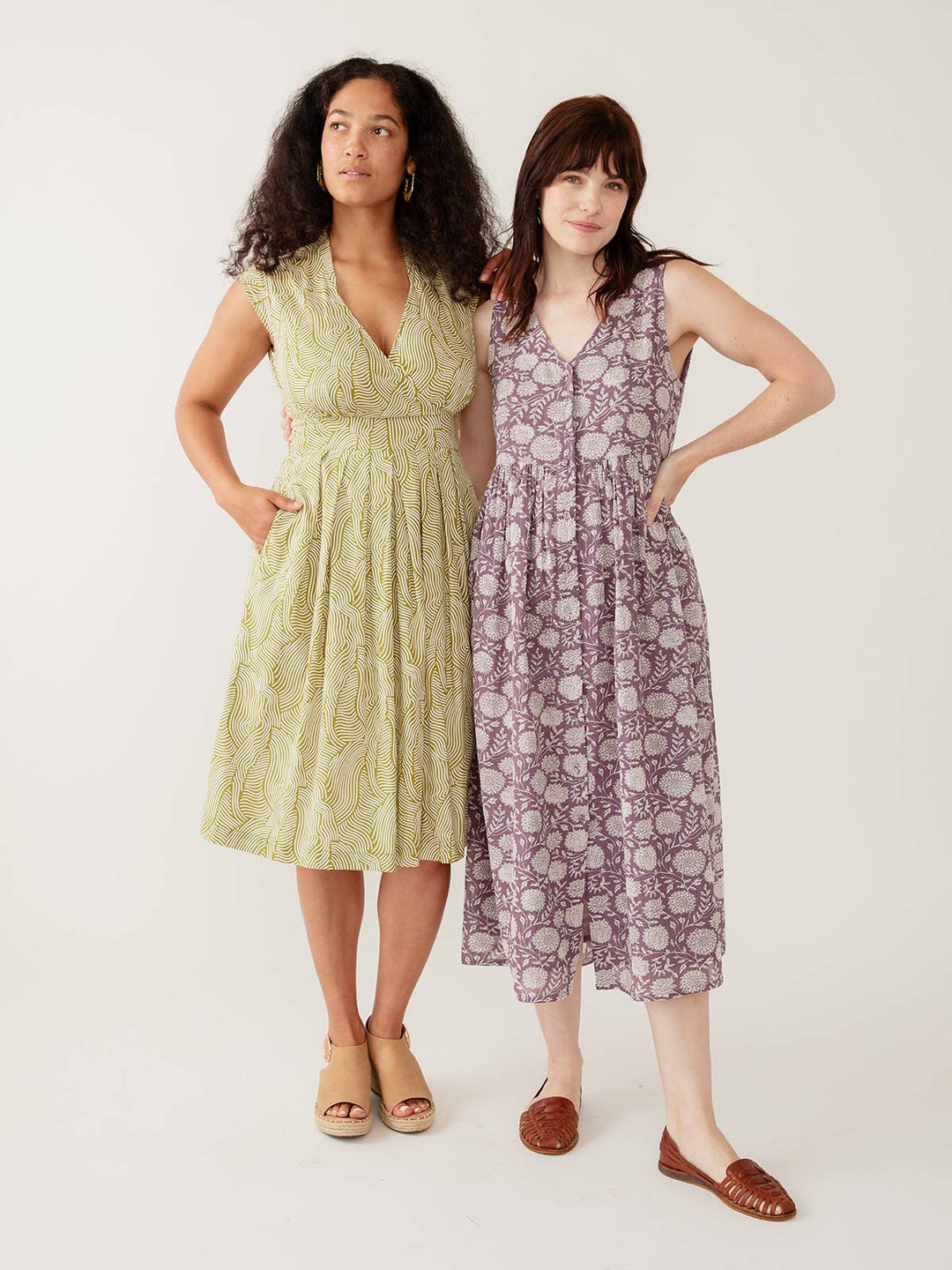 Lucille Dress Waves Green